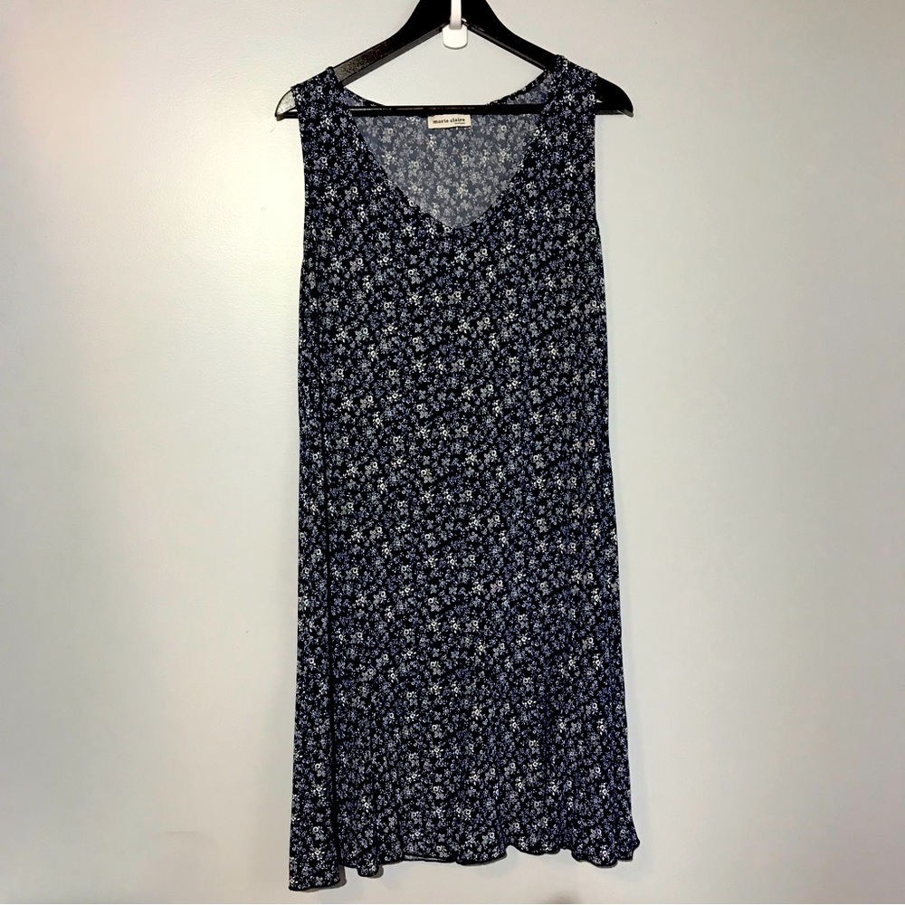 2 for $20 Marie Claire Floral Blue and White Dress. X-LARGE
